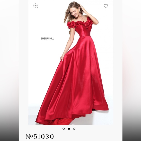 Red Sherri Hill Gown - Picture 4 of 4